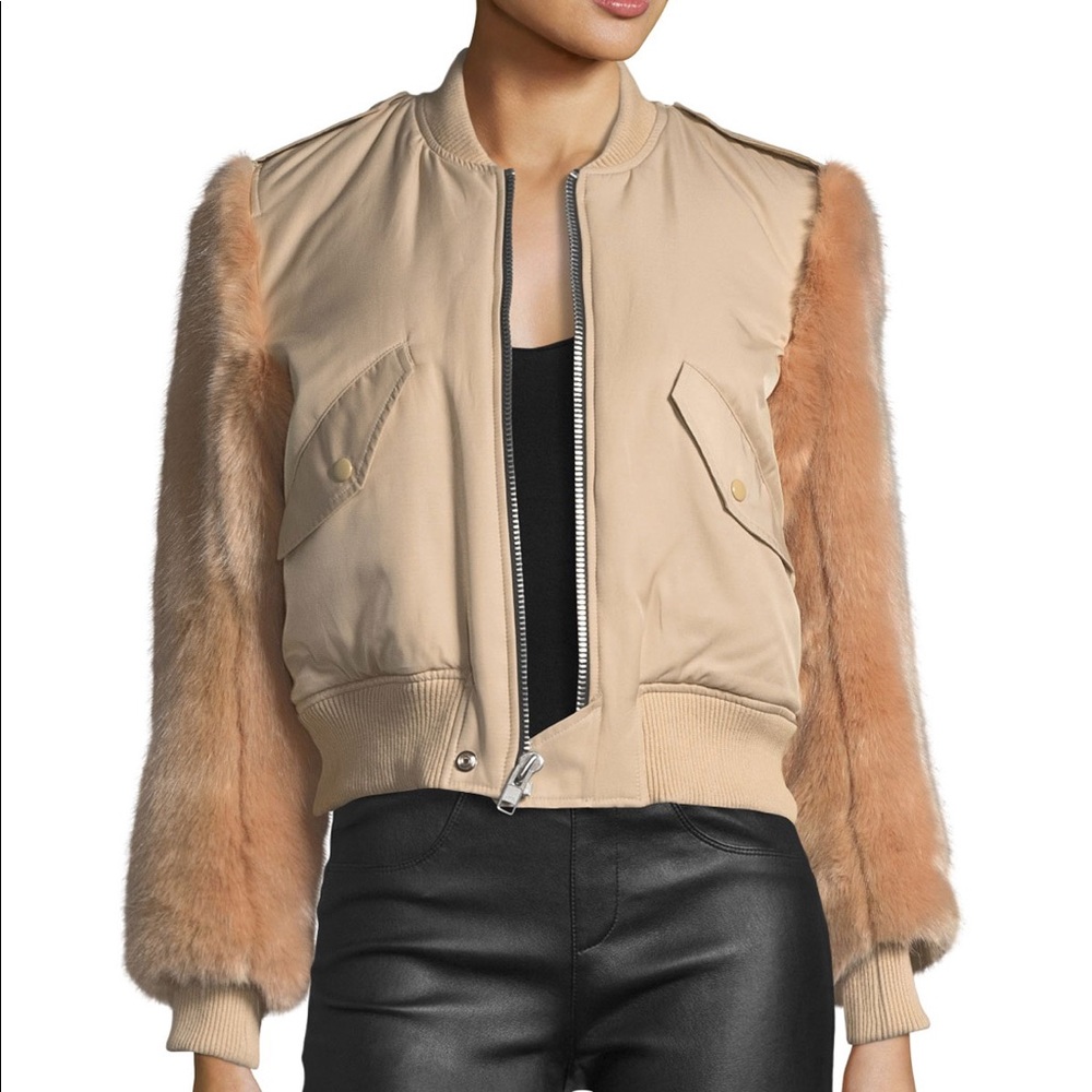 Kendall & Kylie faux fur bomber jacket